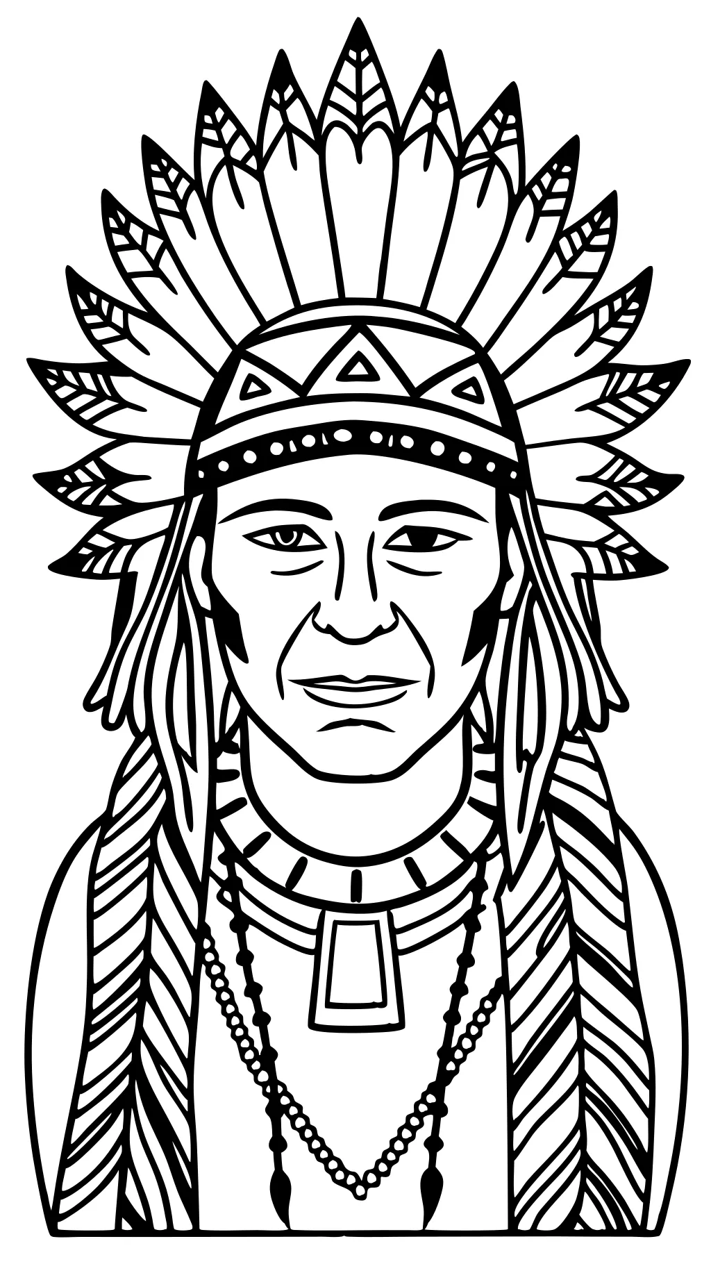 coloring pages of native american indians